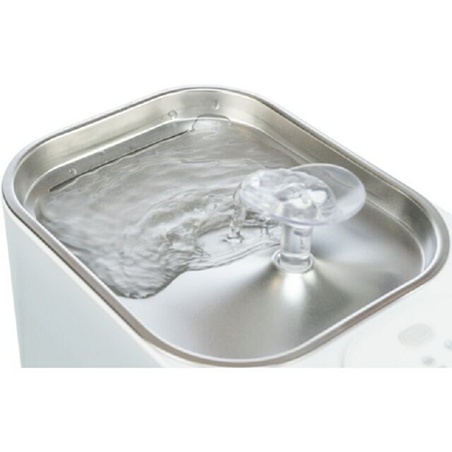 Fontaine à eau intelligente Aqua Square 2,5L avec gamelle en acier inoxydable, détecteur de mouvement et filtration UV