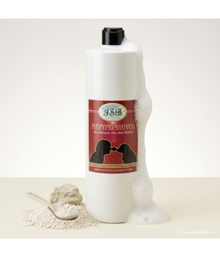 Shampoing purifiant IV San Bernard au Kaolin pour détoxifier la peau et éliminer le gras du pelage des chiens et chats