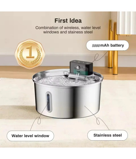 Cordless Stainless Steel Water Dispenser with Motion Sensor | 3.2 L