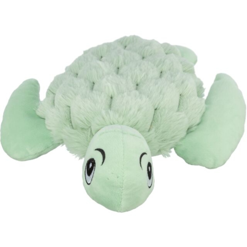 Peluche douce en forme de tortue verte Trixie 27 cm avec papier bruissant intégré pour chien et chiot