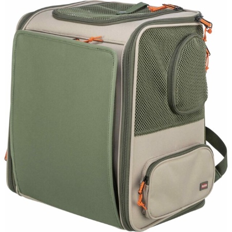 Trixie, Trixie Rocco Expandable Dog Carrier Backpack - Beige and Olive Green
