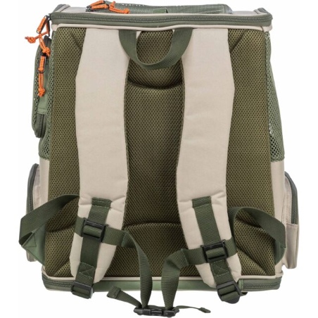 Trixie, Sac à dos de transport extensible Rocco Trixie pour chien - Beige et vert olive
