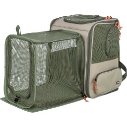 Trixie, Trixie Rocco erweiterbarer Hunde-Tragerucksack – Beige und Olivgrün