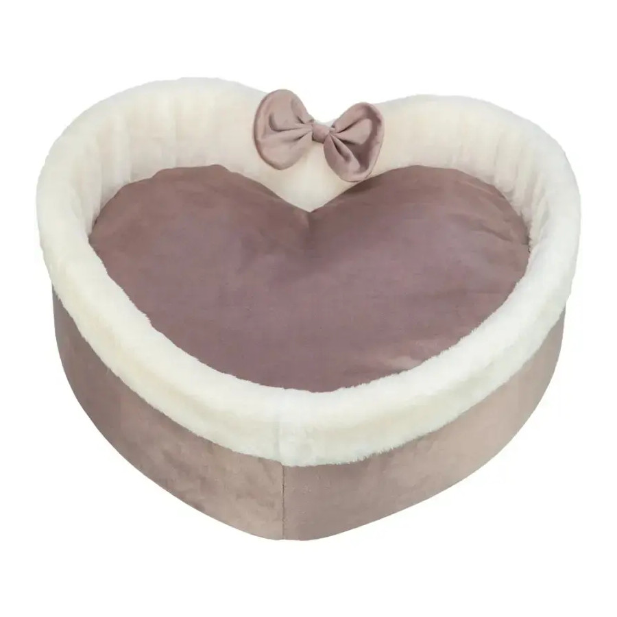 Livia Trixie Cesta a forma di cuore | Cuccia per gatti e cani di piccola taglia 45 cm