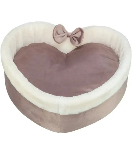 Livia Trixie Cesta a forma di cuore | Cuccia per gatti e cani di piccola taglia 45 cm