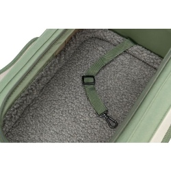 Trixie, Borsa trasportino per cani Marlon beige e verde oliva - Trixie