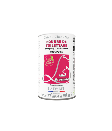 Champú Sec mini Polvos para cepillar Ladybel | Tarro de 120 g