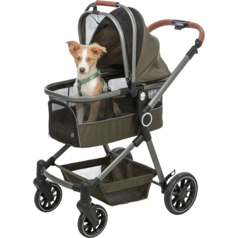 Trixie, Poussette pliable pour chien et chat Trixie 2-en-1 jusqu'à 22 kg - Réf. 28963