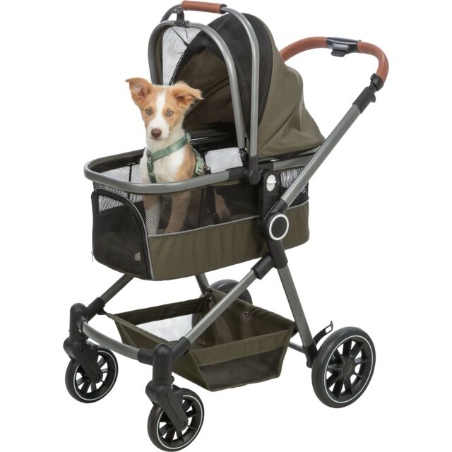 Trixie, Poussette pliable pour chien et chat Trixie 2-en-1 jusqu'à 22 kg - Réf. 28963