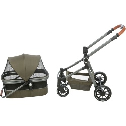 Trixie, Poussette pliable pour chien et chat Trixie 2-en-1 jusqu'à 22 kg - Réf. 28963