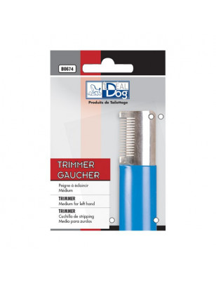 Trimmer IdealDog Gaucher Moyen 14 Dents Bleu