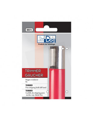 Trimmer IdealDog Gaucher Fin 19 Dents Rouge