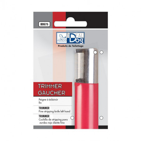 Cortapelos IdealDog Zurdo Fino 19 Dientes Rojo