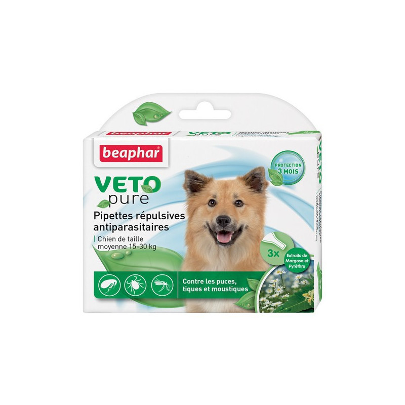 Pipettes répulsives anti-parasitaires Beaphar Chien Moyen Pipettes répulsives anti-parasitaires Beaphar Chien Moyen