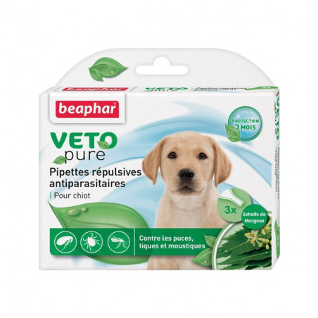 Pipettes répulsives anti-parasitaires Beaphar Chiot