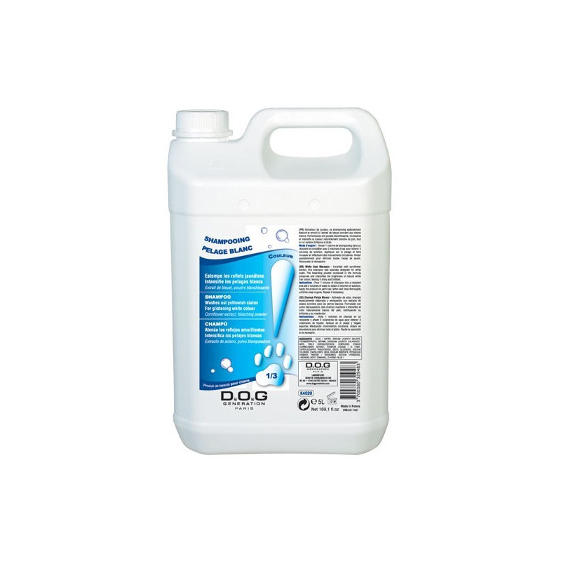 Shampooing Pelages Blancs Dog Generation