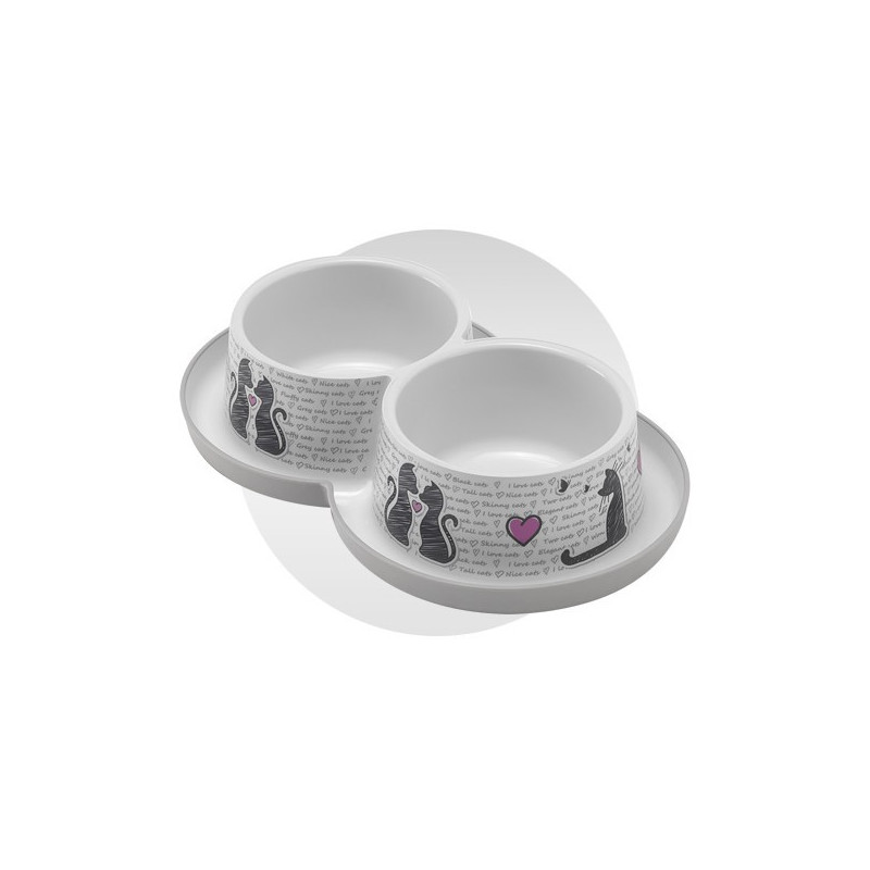 Cats In Love Cat Bowl