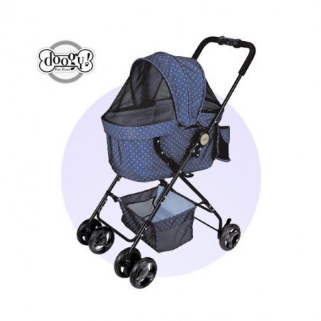 Poussette Pour Chien Dot-City Bleue