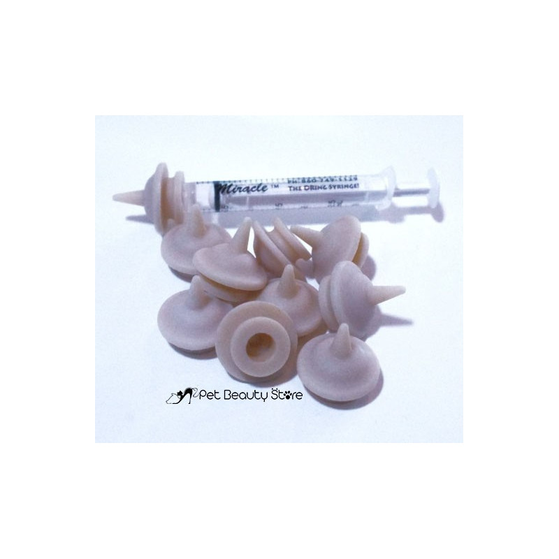 Lot de 10 tétines Miracle Nipple mini + 1 seringue 3 ml Lot de 10 tétines Miracle Nipple mini + 1 seringue 3 ml