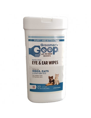 Eye and Ear Wipes for Puppy and Kitten, Groomer's Goop, 20 pcs