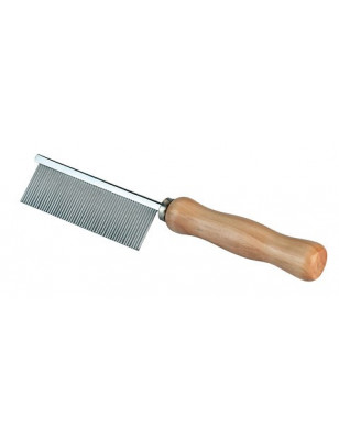 Fine comb, wooden handle