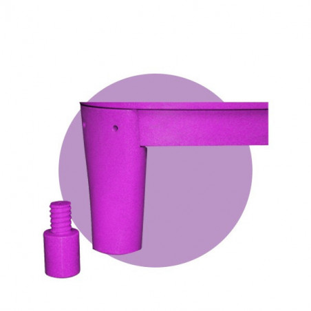 Große freistehende Badewanne lila