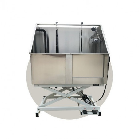 Vasca da bagno elettrica in acciaio inox con porta destra