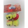 Set of 4 mini tennis balls for cats