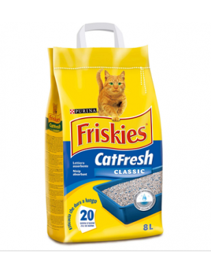 Purina Friskies Cat Fresh Classic Arena para gatos, 8 litros