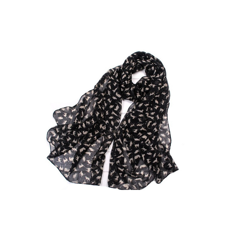 Cat print scarf