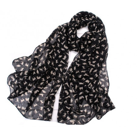 Foulard imprimé chat