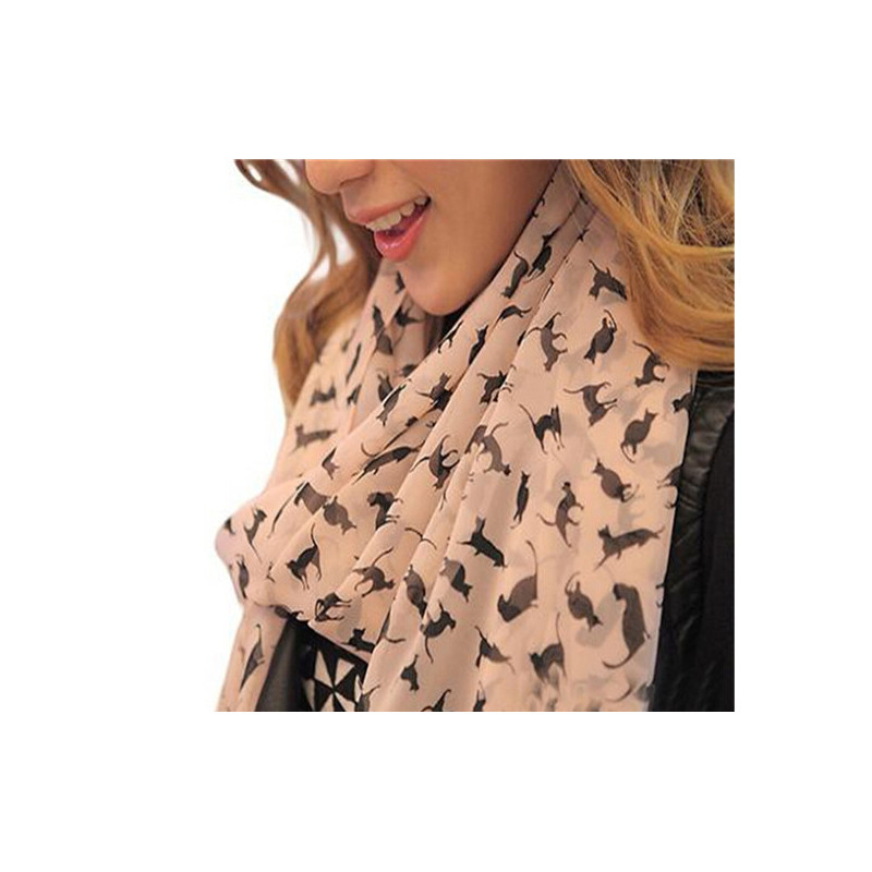 Cat print scarf