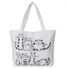 Bolso de lona con estampado de gato de dibujos animados
