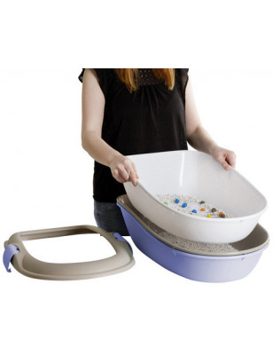 Caja de arena Furba con tamiz de limpieza