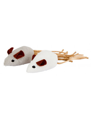 Set of 2 cat mice with rustle
