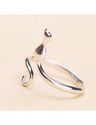 Entwined cat ring