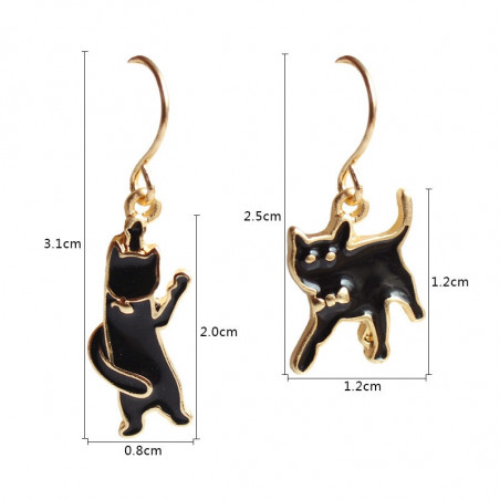 Boucles d'oreilles Chats Drôles