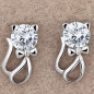 Boucles d'oreille chat strass