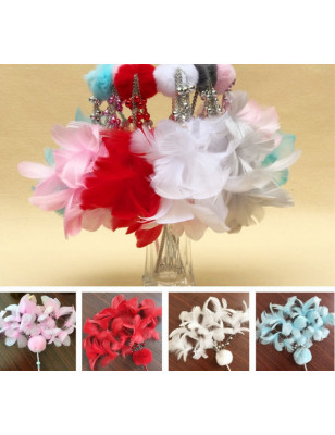 Deluxe feather duster flower bouquet