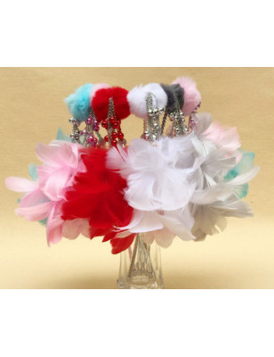 Deluxe feather duster flower bouquet