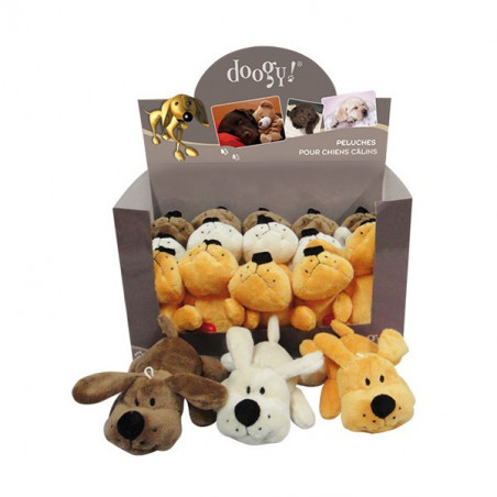 Cane variegato di peluche 'doudou'
