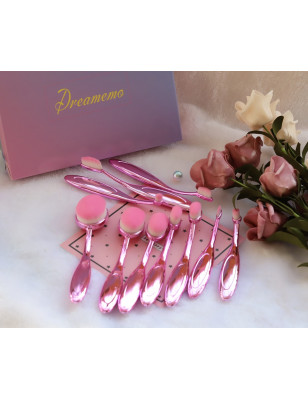 Lot de 10 pinceaux roses