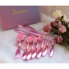 Lot de 10 pinceaux roses