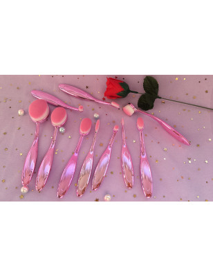 Set mit 10 rosa Pinseln