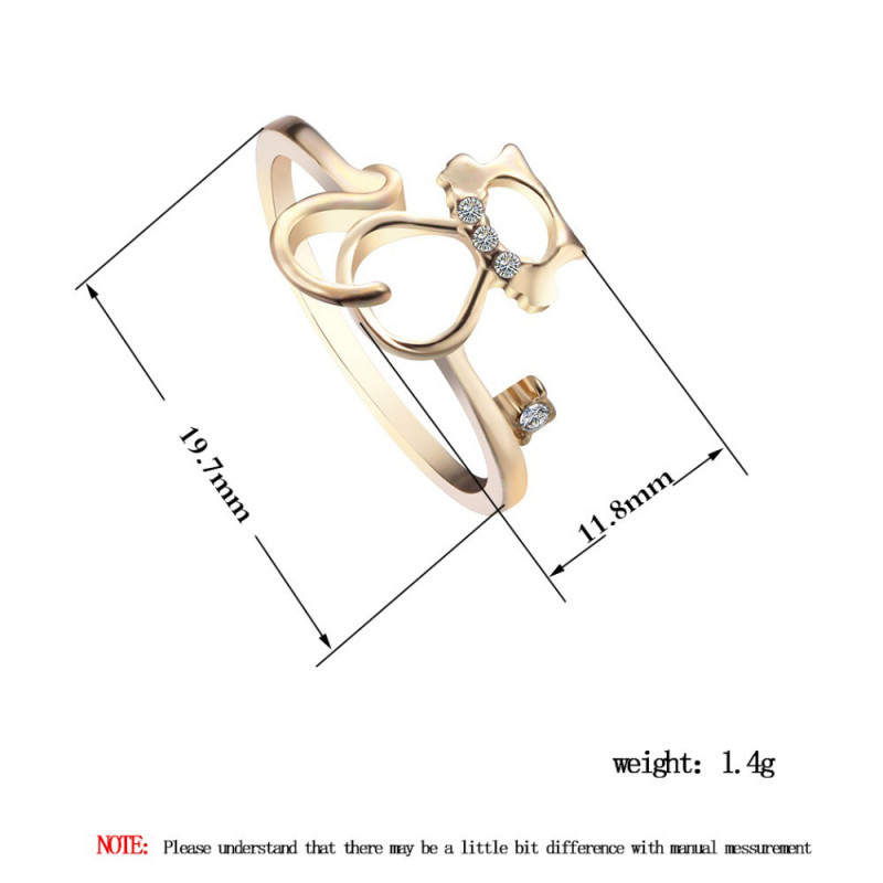 cat crystal ring