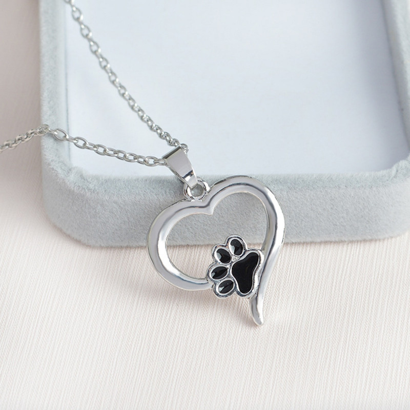 black cat paw pendant