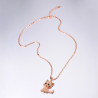 pink rhinestone cat pendant