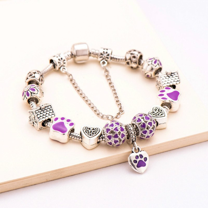 Bracelet Chat Violet