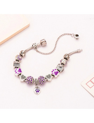 Pulsera Gato Morado