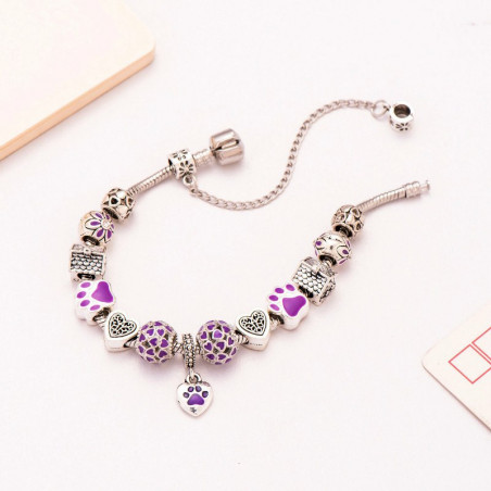 Pulsera Gato Morado